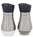 Juvale Set of 2 Salt and Pepper Stainless Shakers - 4oz - Black