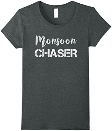 Womens Monsoon Storm Chaser Tee Shirt - Weather Photography Medium Dark Heather