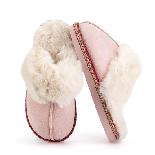 Women's Fuzzy Memory Foam House Slippers
