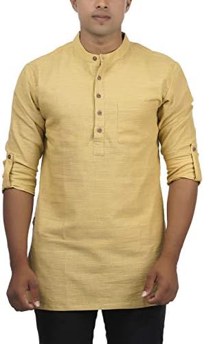 Men's Cotton Kurta (Beige)