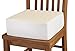 Extra Thick Foam Chair Cushion – Large Portable Chair Pad with Removable and Washable Beige Slip-on Cover – 5 Inches Thick for Added Pain and Pressure Relief