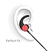 OUCOMI Bluetooth Headphones Wirless Earbuds Sport Running Earphones Black+Red