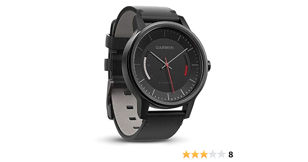 Amazon.com: Garmin 010 – 01597 – 10 vivomove Classic – WW, color negro con  banda de piel : Electrónica