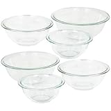 Pyrex 6001001-2PK - Prepware 6-Piece Mixing Bowl Set, Clear