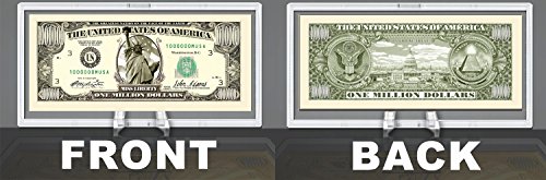 Million Dollar Bill Desktop Collectible - Comes in Currency Stand - Beautiful Best Quality Office Desk Top Accessory Gift - Toy, Prank, Gag Gift - Thumbnail 2