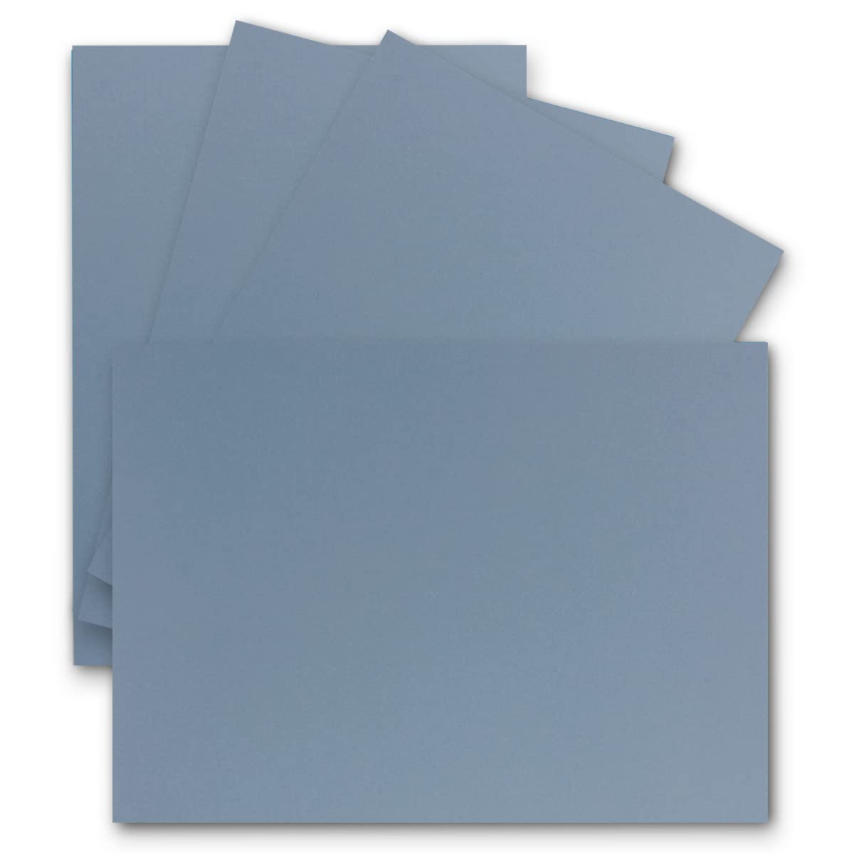 50 single cards DIN A6-10.5 x 14.8 cm - 240 g m² - grey-blue - cardboard - craft paper - craft cardboard - craft cards - blank postcards