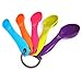 BeeSpring Kitchen Classic Plastic Color Decorative Measuring Spoons Set Contains Teaspoon Tablespoons, Set of 5