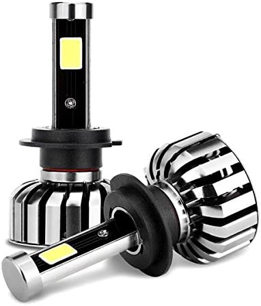 CarBoss H7 Car LED Headlight Bulbs, 80W 6000K Super Clear White Lamp with Advanced COB Chips 8000 Lumens LED Car Headlamp for Car Lamp Replacement-2 Pack