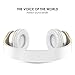 Headphones, Sound Intone I65 Headphones with Microphone and Volume Control for Travel, Work, Sport, Foldable Headset for iPhone and Android Devices(White/Gold)