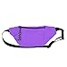 DALIX Fanny Pack w/ 3 Pockets Traveling Concealment Pouch Airport Money Bag (Purple)