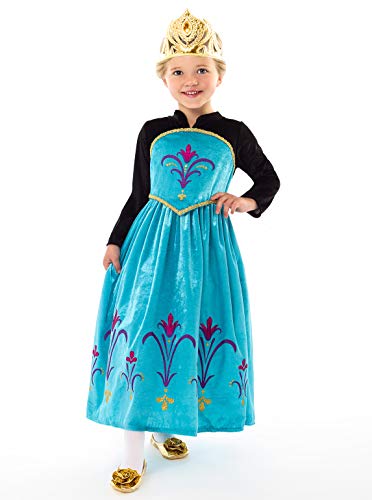 Little Adventures Scandinavian Princess Gold Crown & White Glove Set for Girls - One-Size (3+ Yrs) - Thumbnail 3