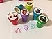 Shops 17 Self Inking Stamps for Kids, 32 count, assorted numbers, emojis, animals, fruit, and vegetables