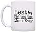 ThisWear Dog Lover Mug Best Chihuahua Mom Ever Dog Puppy Supplies Gift 11oz Ceramic Coffee Mug with Handle White