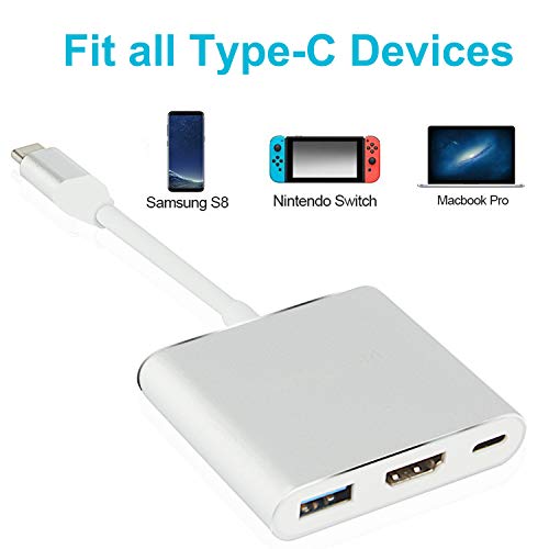 Portable Dock for Nintendo Switch, USB to Type C HDMI TV Adapter Hub for Nintendo Switch, Note8 / S8 (Dex Model), Macbook Pro, Projector - Thumbnail 4