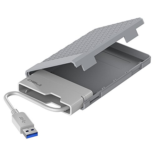 ineo USB 3.0 Tool-free External Hard Drive Enclosure for 2.5 inch 9.5mm & 7mm SATA HDD SSD with UASP Supported and Screwless [T2578] - Thumbnail 7