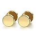 Jstyle Jewelry 3 Pairs Stainless Steel Stud Earrings Set for Mens Womens Ear Piercing Plugs Tunnel Punk Style
