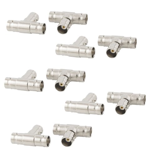 Uxcell 10 pcs bnc 3 way female to female t adapter rf coaxial con…