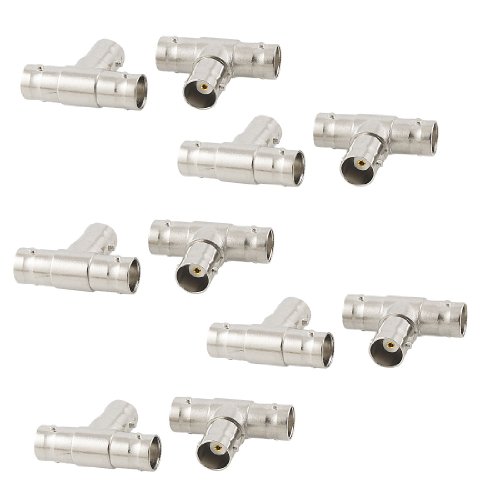 UPC 700836030966, uxcell® 10 Pcs BNC 3 Way Female to Female T Adapter RF Coaxial Connectors