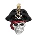 Old World Christmas Ornaments: Beach Gifts Glass Blown Ornaments for Christmas Tree, Jolly Roger