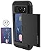 Galaxy S7 Edge Card Holder Case, Holds Up to 2 Cards, TORUBIA Wallet Case Slim Fit Armor Air Cushion Technology Dual Layer Heavy Duty Shockproof Protective Cover for Samsung Galaxy S7 Edge - Black