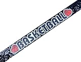 BASKETBALL Glitter Elastic Headband (Black)