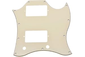 Dopro American Standard SG Guitar Full Face Pickguard fits USA GB SG Special Guitar Aged White 3 Ply