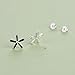 EVERU Flower Stud Earrings Sterling Silver, 4 Styles Options, Rose | Sunflower | Daisy | Lotus (Daisy)
