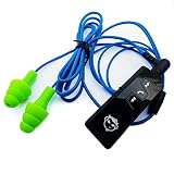 Bluetooth Workinbuds Green/Blue - Earplug Earphones with Jabees Wireless Headset (Bundle)
