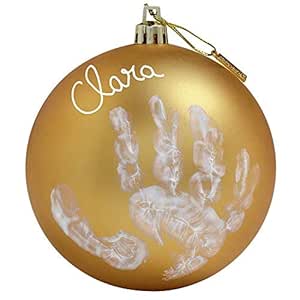 baby handprint bauble