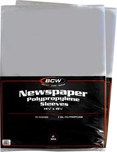 (100) Newspaper Sleeves - 14-1/8