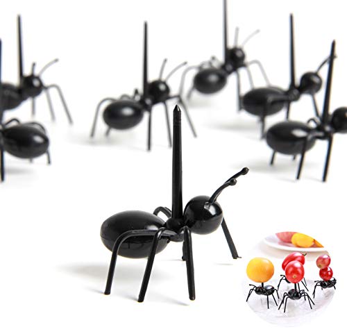 image for 36 Pcs Ant Food Picks,Hapy Shop Animal Fruit Toothpicks Reusable Desse