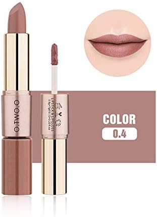 ❤️ Sunbona ❤️ Clearance Sale O.TWO.O Lipstick 12 Colors Women 2 in 1 Velvet Matte Lipstick Lip Gloss Double-End Makeup