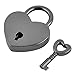 uxcell Metal Heart Shaped Drawer Suitcase Security Lock Padlock Black