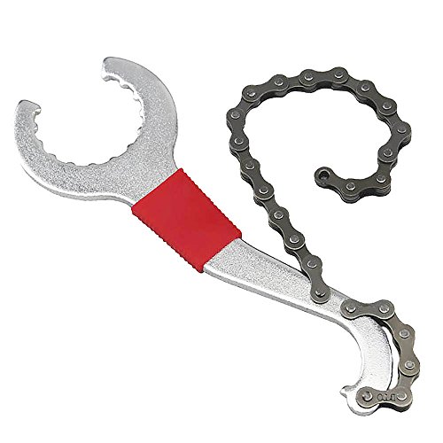 Mmrm 3 in 1 Bike Bicycle Chain Whip Bottom Bracket Freewheel Wrench Lockring Tool