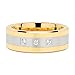 100S JEWELRY Tungsten Rings for Men Gold Silver Crystal Wedding Bands Two Tone 3 CZ Stone Promise Marriage Size 8-16