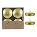 Mega Candles 12 pcs Unscented Gold Floating Candles, Hand Poured Wax Candle 3 Inch Diameter, Home Décor, Wedding Receptions, Occasions, Festivities, Events, Meditations, Tranquility, Spa