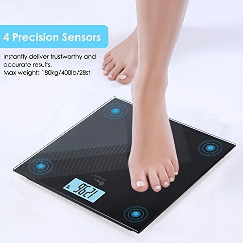 himaly Digital Body Weight Scale, USB Rechargeable Bathroom Scale with