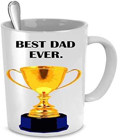 BEST DAD EVER Coffee MUG Tea Cup 11 Oz WHITE GREAT Father's Day Birthday Gifts for Papa Daddy Grandpa New Dads