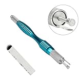 DZT1968 U Shape Microblading Eyebrow Tattoo Permanent Makeup Manual Blade 18 Needles+Pen (Blue)