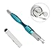 DZT1968 U Shape Microblading Eyebrow Tattoo Permanent Makeup Manual Blade 18 Needles+Pen (Blue)
