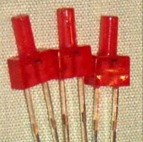 LS02PRD 2mm Round Bayonet Style Pure red diffused LED