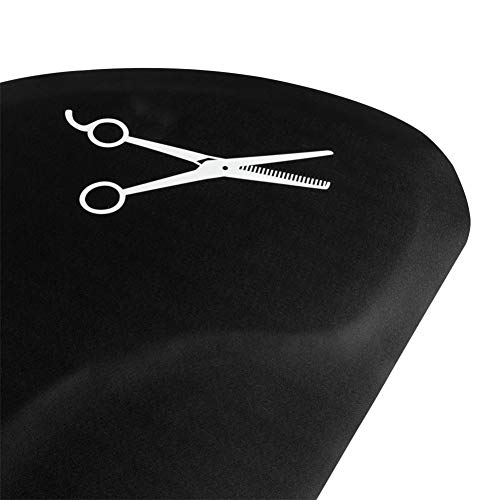 Beauty Semicircle Salon Semicircle Anti-Fatigue Salon Mat Scissors Pattern for Hair Salon Hairdressing Chair. - Thumbnail 3