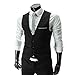 Zicac Men's Top Designed Casual Slim Fit Skinny Dress Vest Waistcoat (XL,Black)