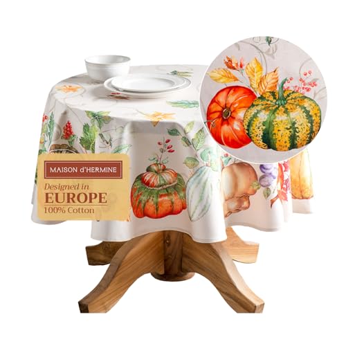 Maison d' Hermine 63" Round Cotton Tablecloth