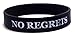 TheAwristocrat 6 Pack ONE Life, ONE Chance. NO Regrets Inspirational Silicone Wristband Rubber Bracelet (Black, X-Large (8.5