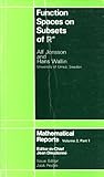 Function Spaces on Subsets of R, Jonsson, Alf and Wallin, Hans E., 3718601281
