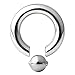Ruifan 316L Surgical Steel Spring Action Captive Bead Ring CBR 0G 5/8 Inch
