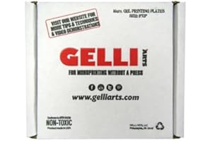 Gelli Arts Gel Printing Plates - 5" X 5" Gel Plate Class Pack, Reusable Printing Items, Printmaking Supplies for School, Clear Monoprinting, Items for Art Classes (10 Plates)