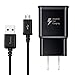 Adaptive Fast Charging Wall Charger with 5-Feet Micro USB Cable Kit Compatible with Samsung Galaxy S7/S7 Edge/S5/S6/S6 Edge/S4/S3/Note 5 [Black] primary