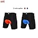 Arltb Bike Shorts Men & Women 3D Padded Bicycle Cycling Underwear Orange